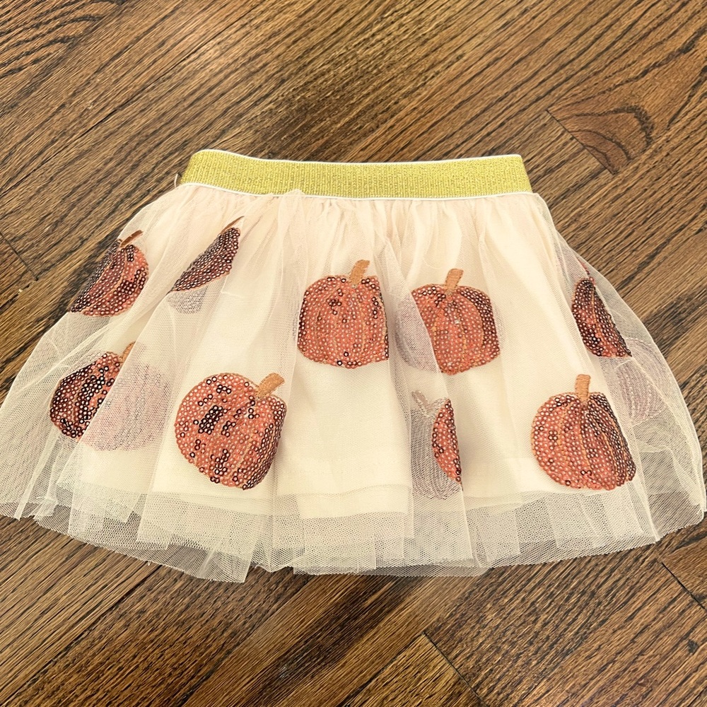 Sweet Wink Pumpkin SEQUIN tutu skirt size 1-2yr